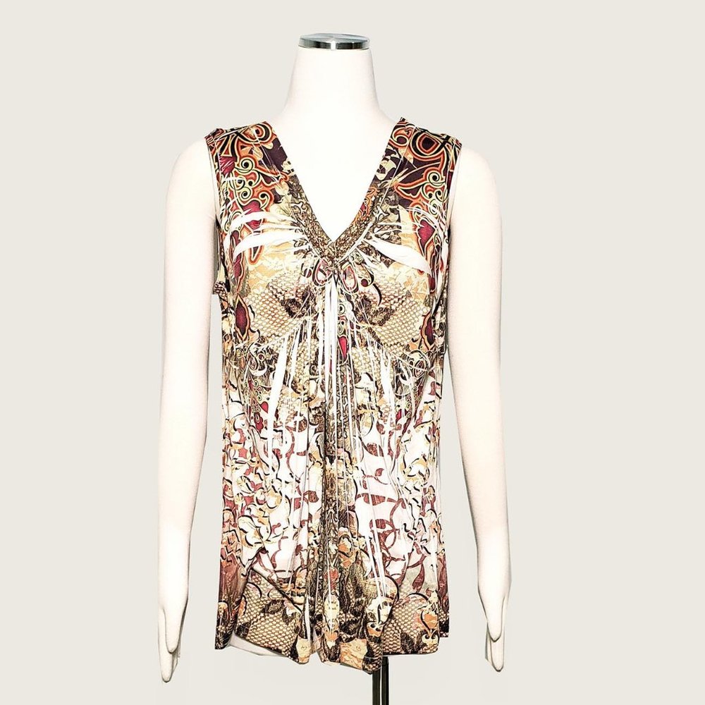 Apt. 9 Multicolored Textured Top with Tacking - NWOT